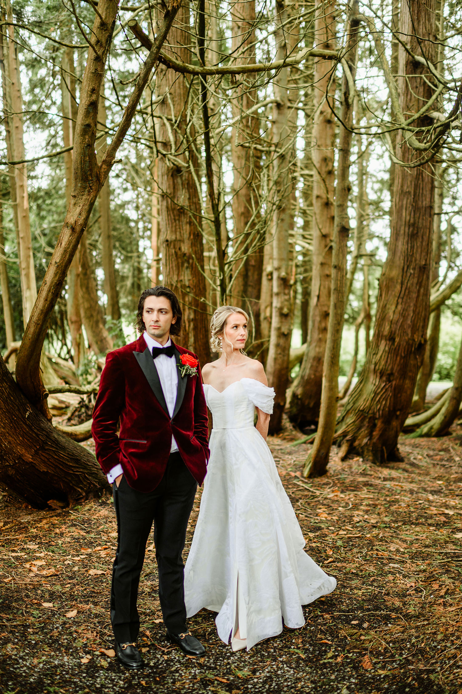 woodland area in markree castle suitable for wedding photos