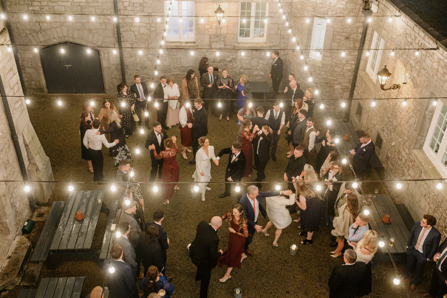 courtyard for first dance at markree castle co.sligo