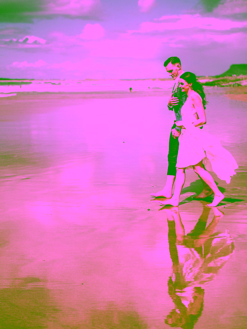 married in Strandhill beach