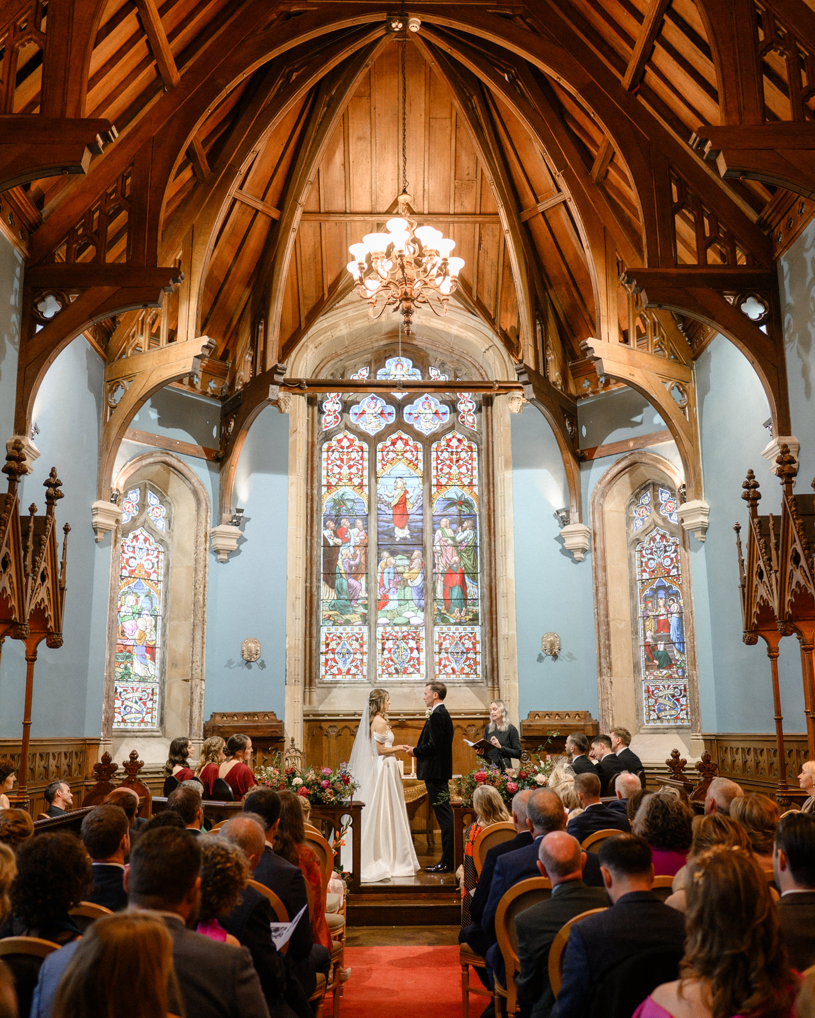 wedding ceremony in irish castle chapel
