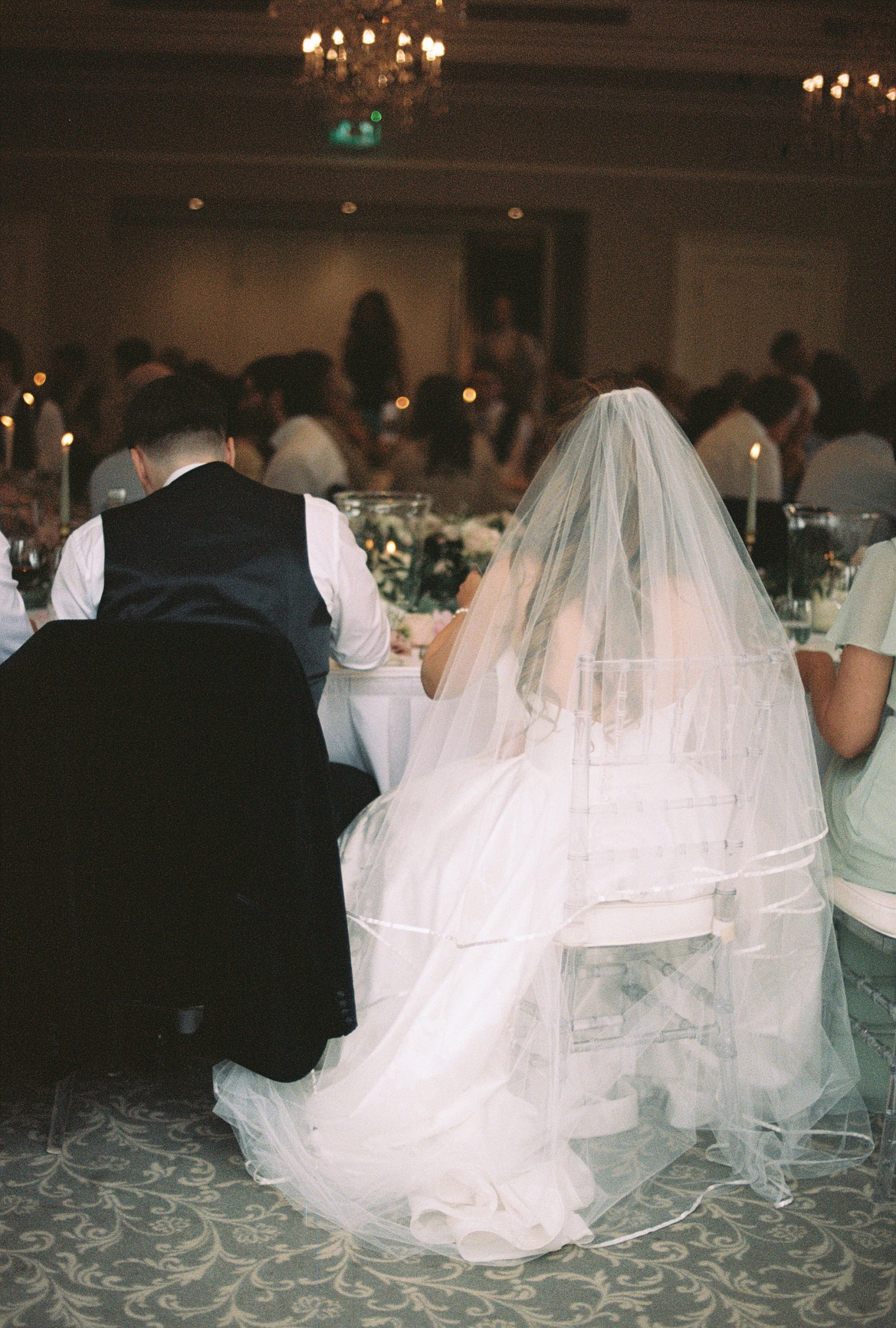 wedding dress from the back at lodge at ashford