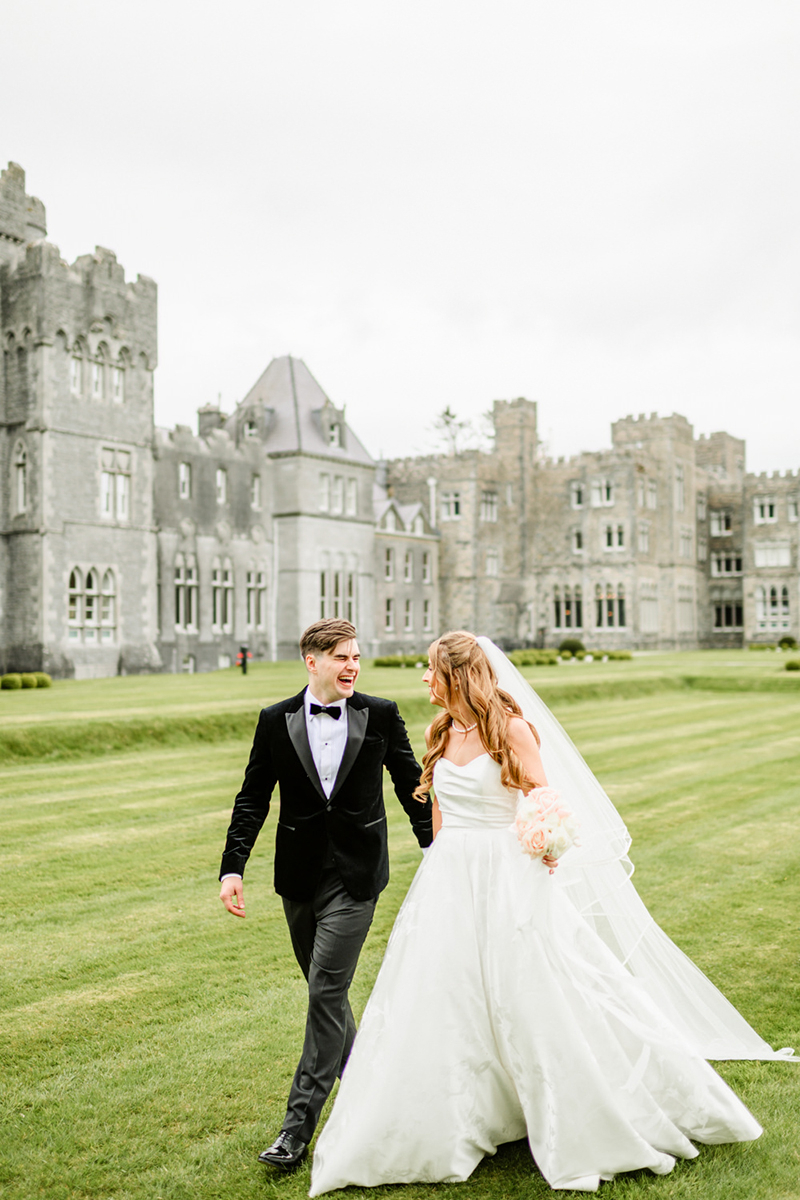 married couples in the destination wedding venue ashford castle co.mayo