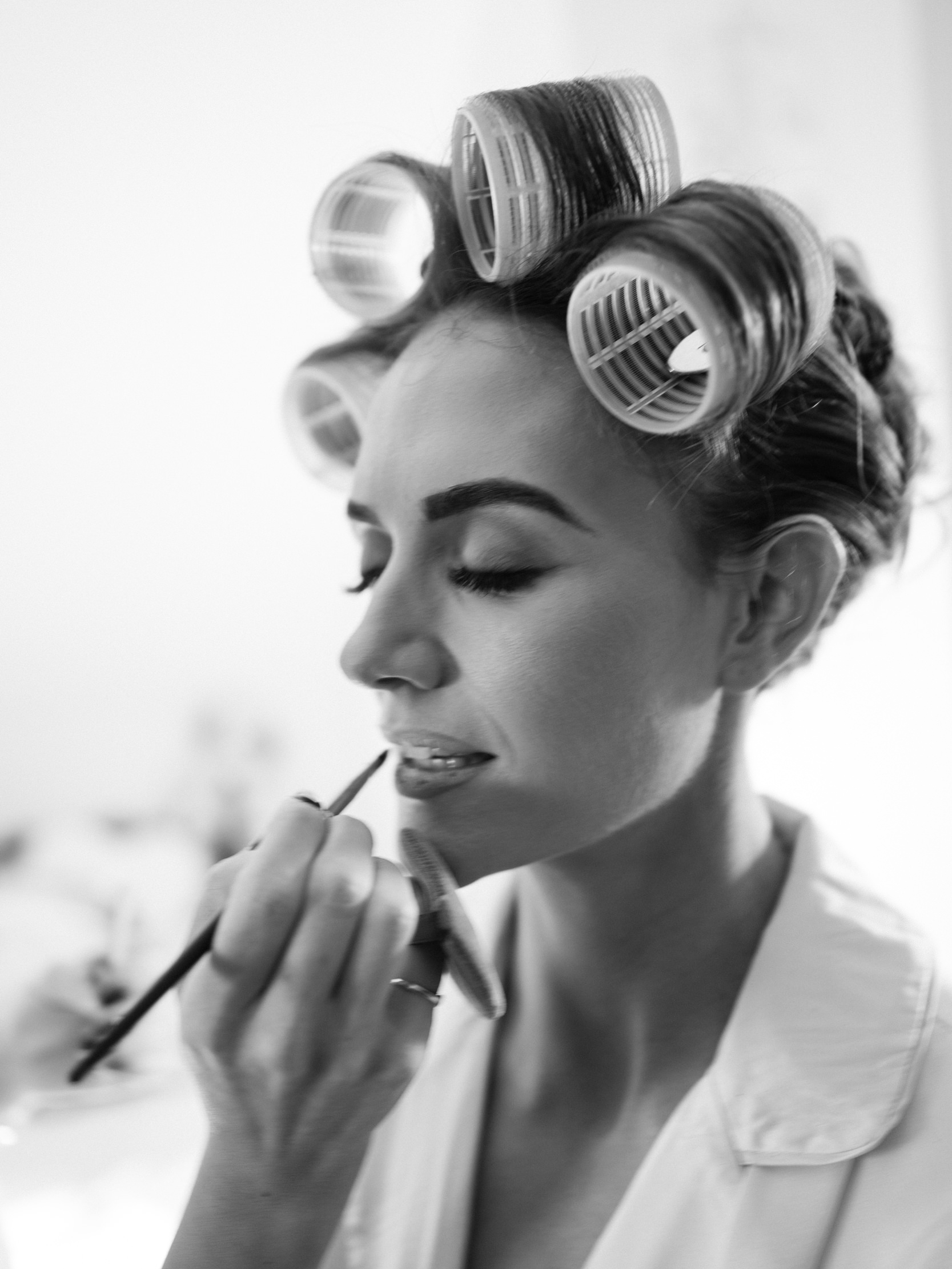 makeup before wedding