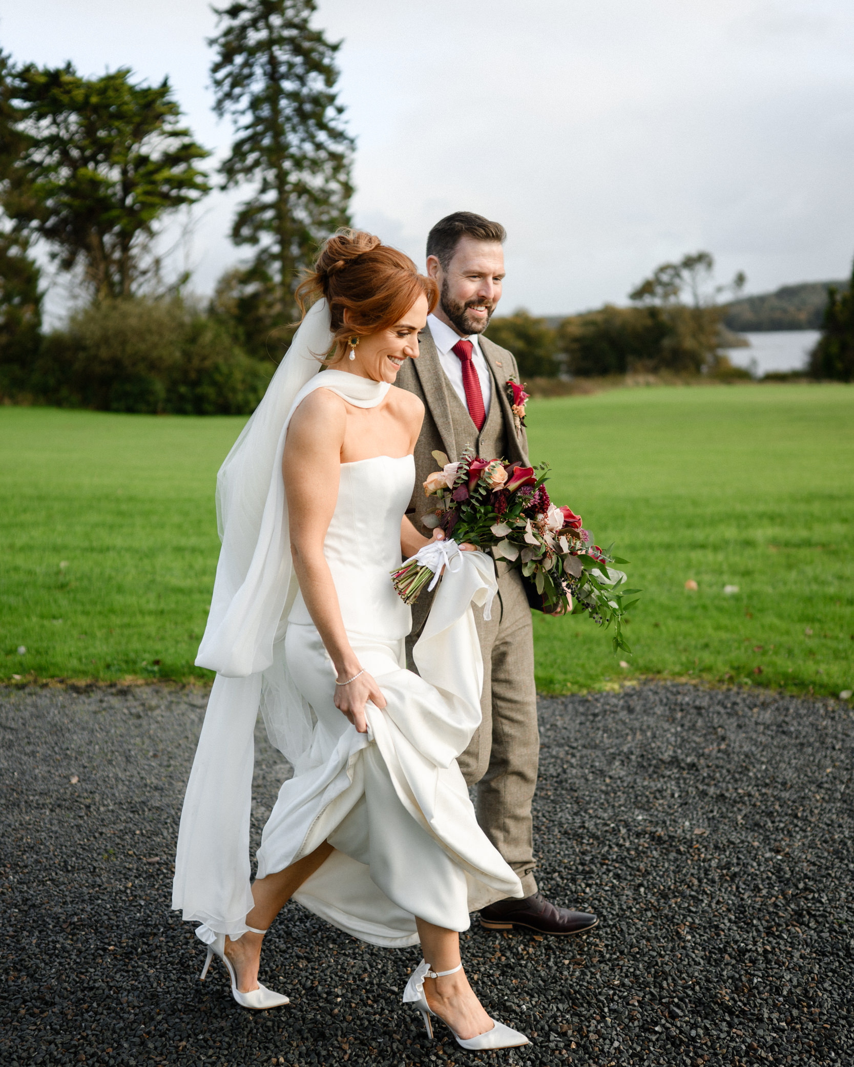 elegant luxury bride at kilronan castle wedding